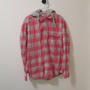 American Eagle Hooded Flannel Overshirt. Size XL. Super Soft.